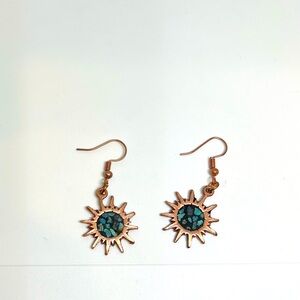Copper and Turquoise (genuine stones) Earrings